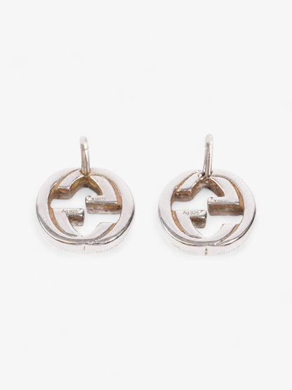 Gucci Interlocking G Earrings Silver Silver Sterling