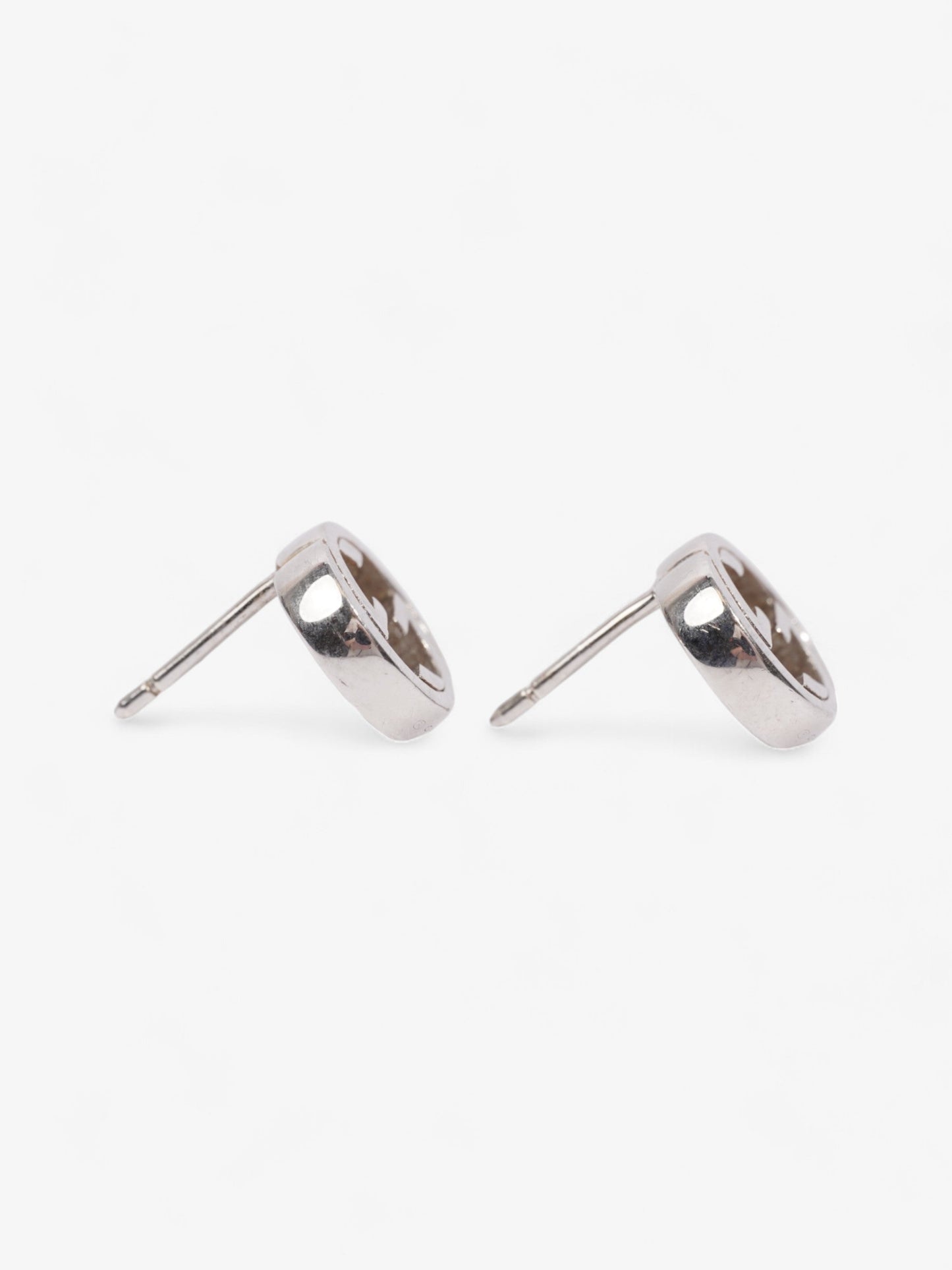 Gucci Interlocking G Earrings Silver Silver Sterling