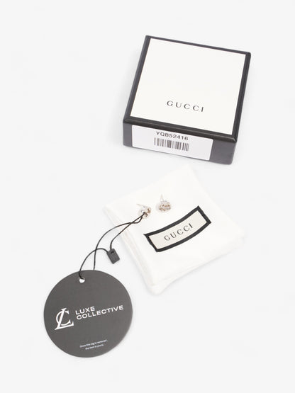 Gucci Interlocking G Earrings Silver Silver Sterling
