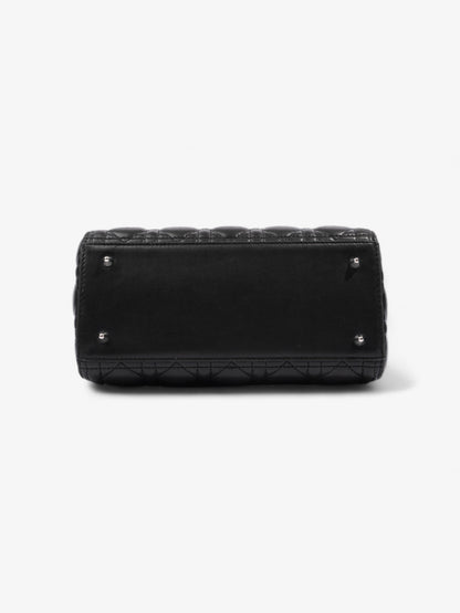 Christian Dior Lady Dior Black Leather Medium