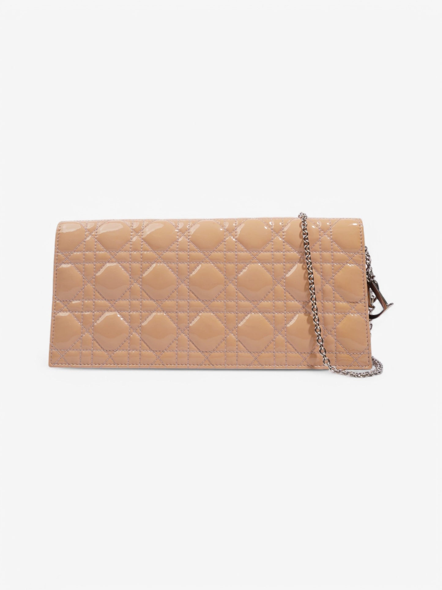 Christian Dior Lady Dior Clutch Pink Nude Patent Leather