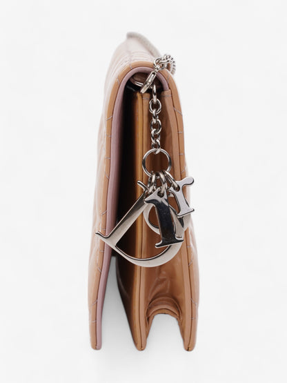 Christian Dior Lady Dior Clutch Pink Nude Patent Leather