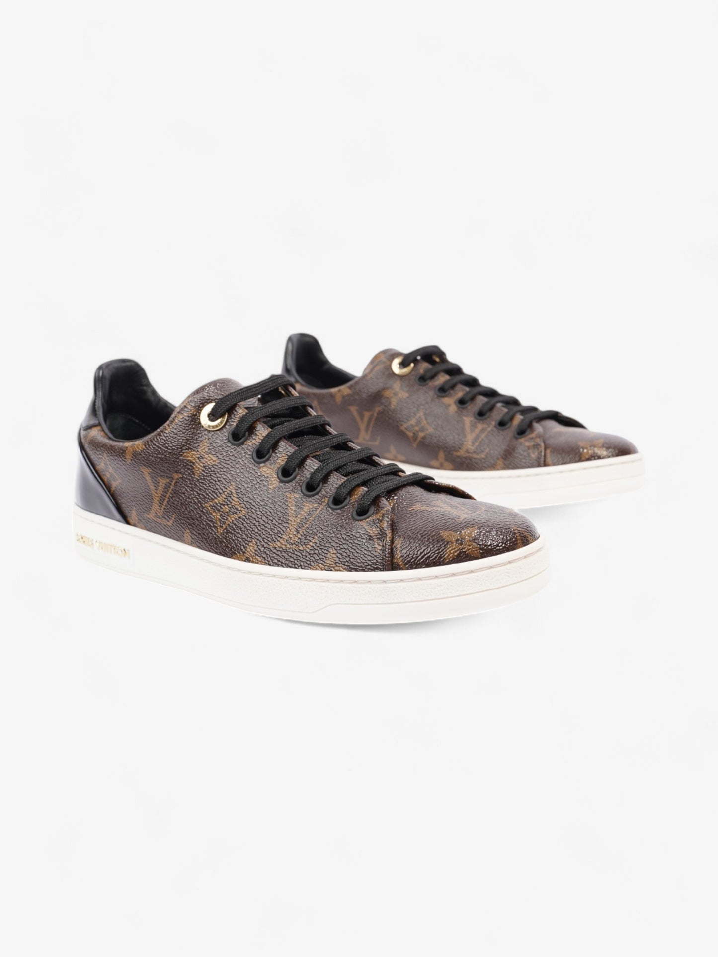 Louis Vuitton Frontrow Sneakers Brown Monogram / Black Coated Canvas EU 37.5 UK 4.5
