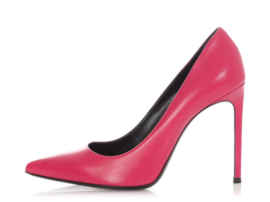 Saint Laurent Pink Leather Pumps