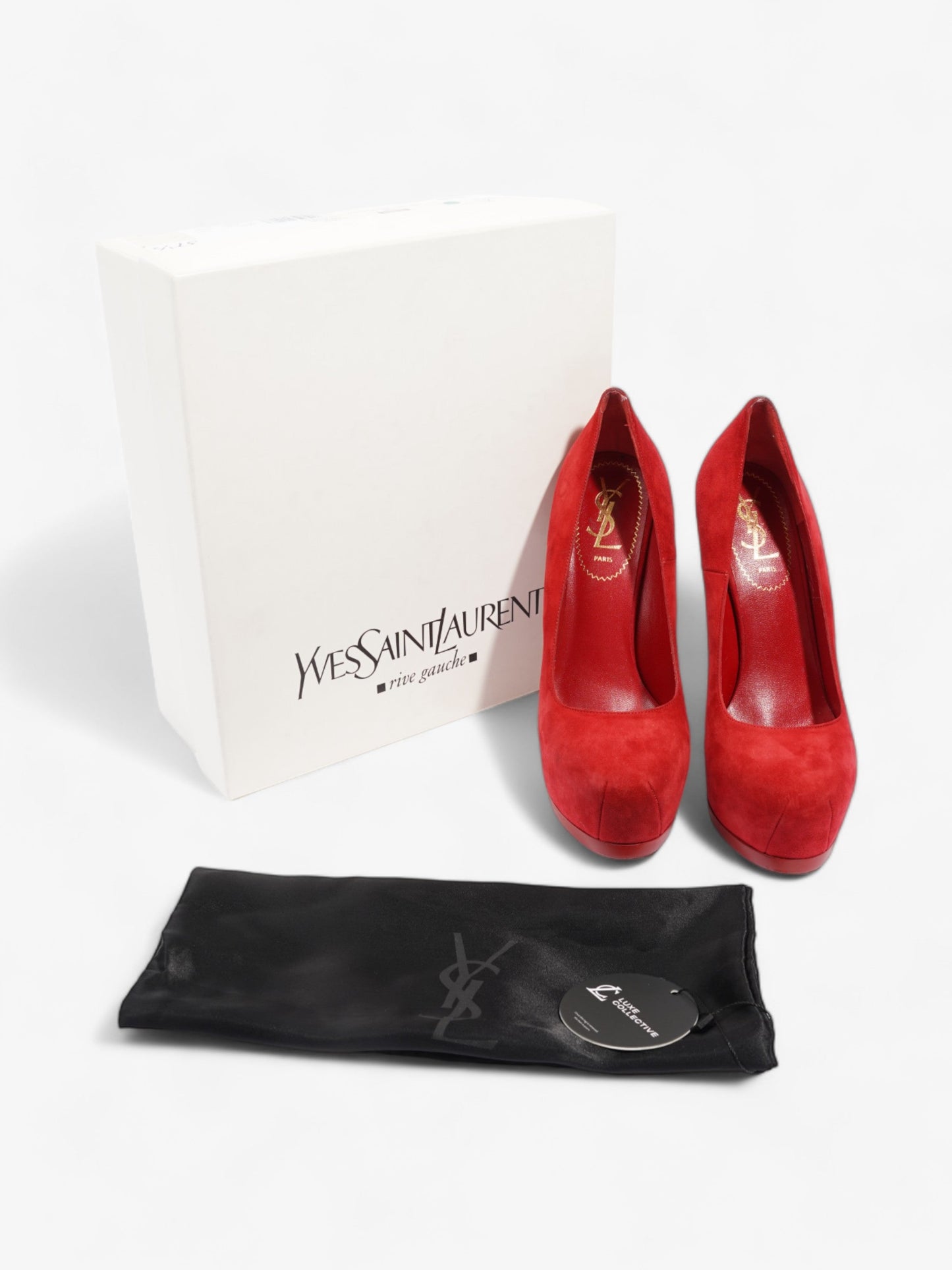 Saint Laurent Tribute 120 Red Suede EU 37.5 UK 4.5