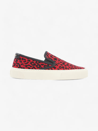 Saint Laurent Slip On Sneaker Red / Black Suede EU 36 UK 3