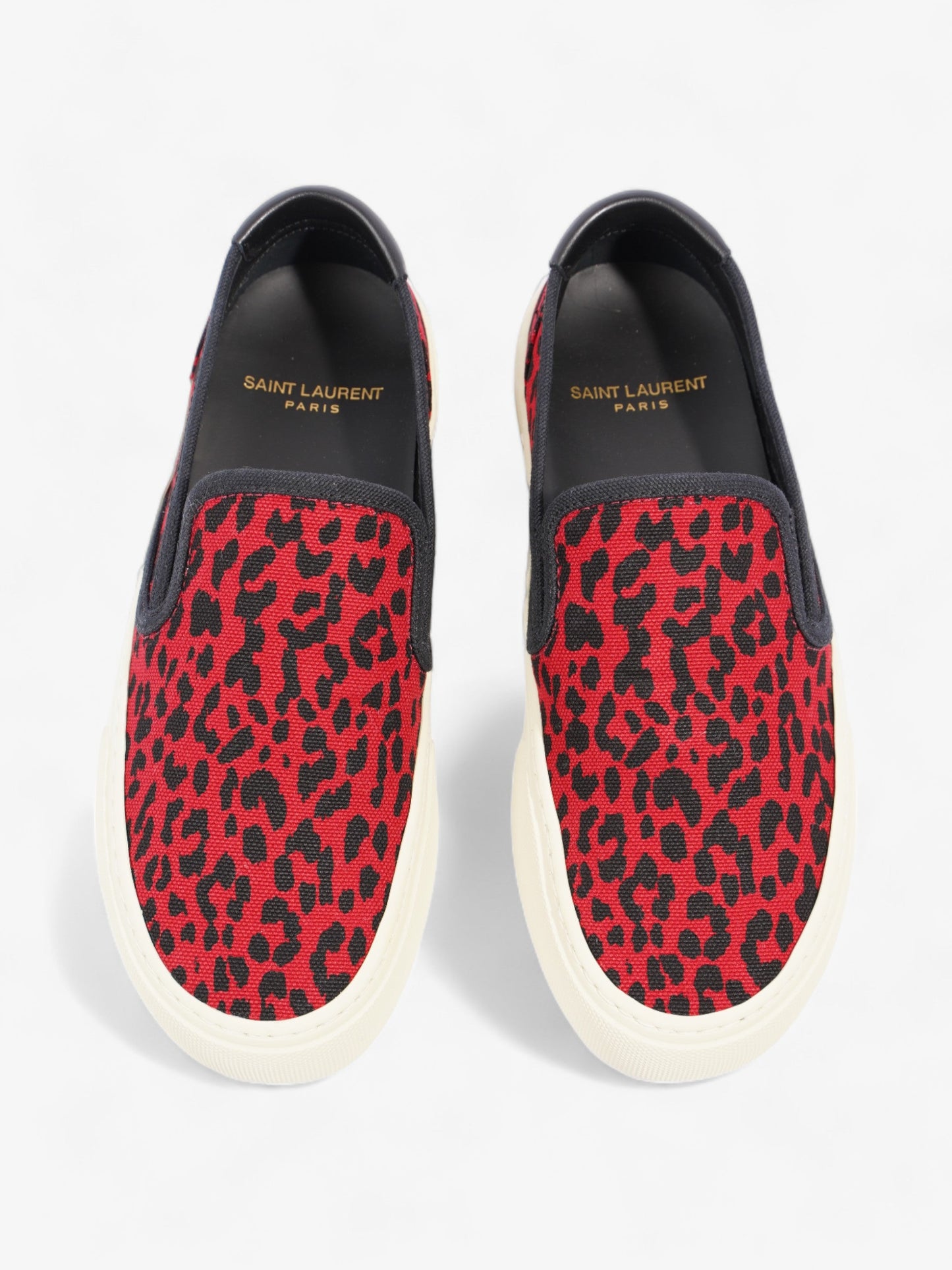 Saint Laurent Slip On Sneaker Red / Black Suede EU 36 UK 3