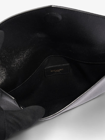 Saint Laurent Uptown Clutch Black Leather