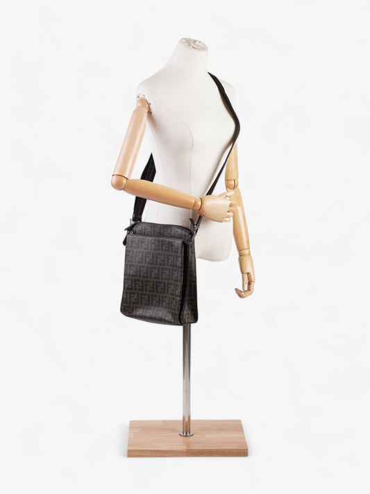 Fendi Zucca Shoulder Bag Brown Canvas