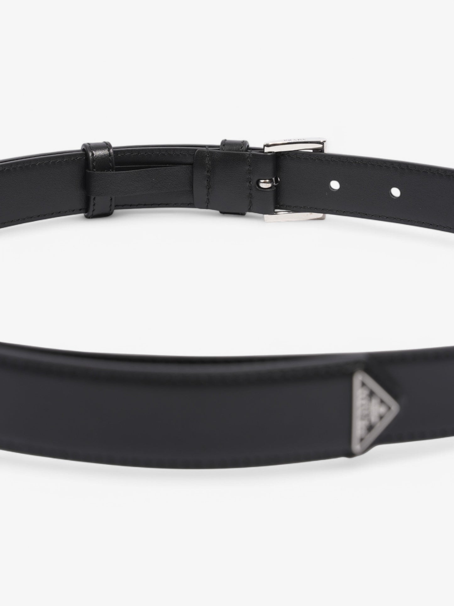 Prada Prada Leather Belt Cinture Black Leather