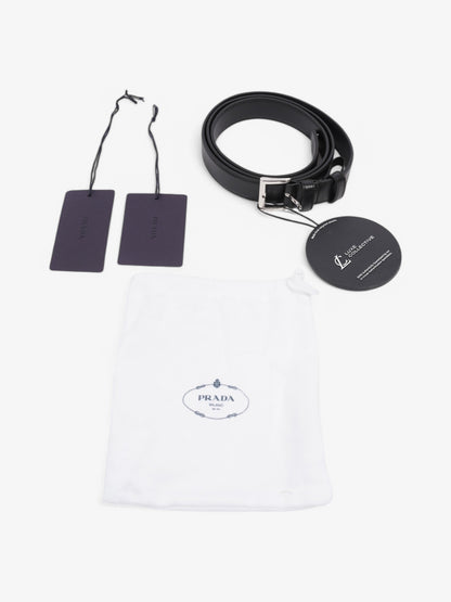 Prada Prada Leather Belt Cinture Black Leather