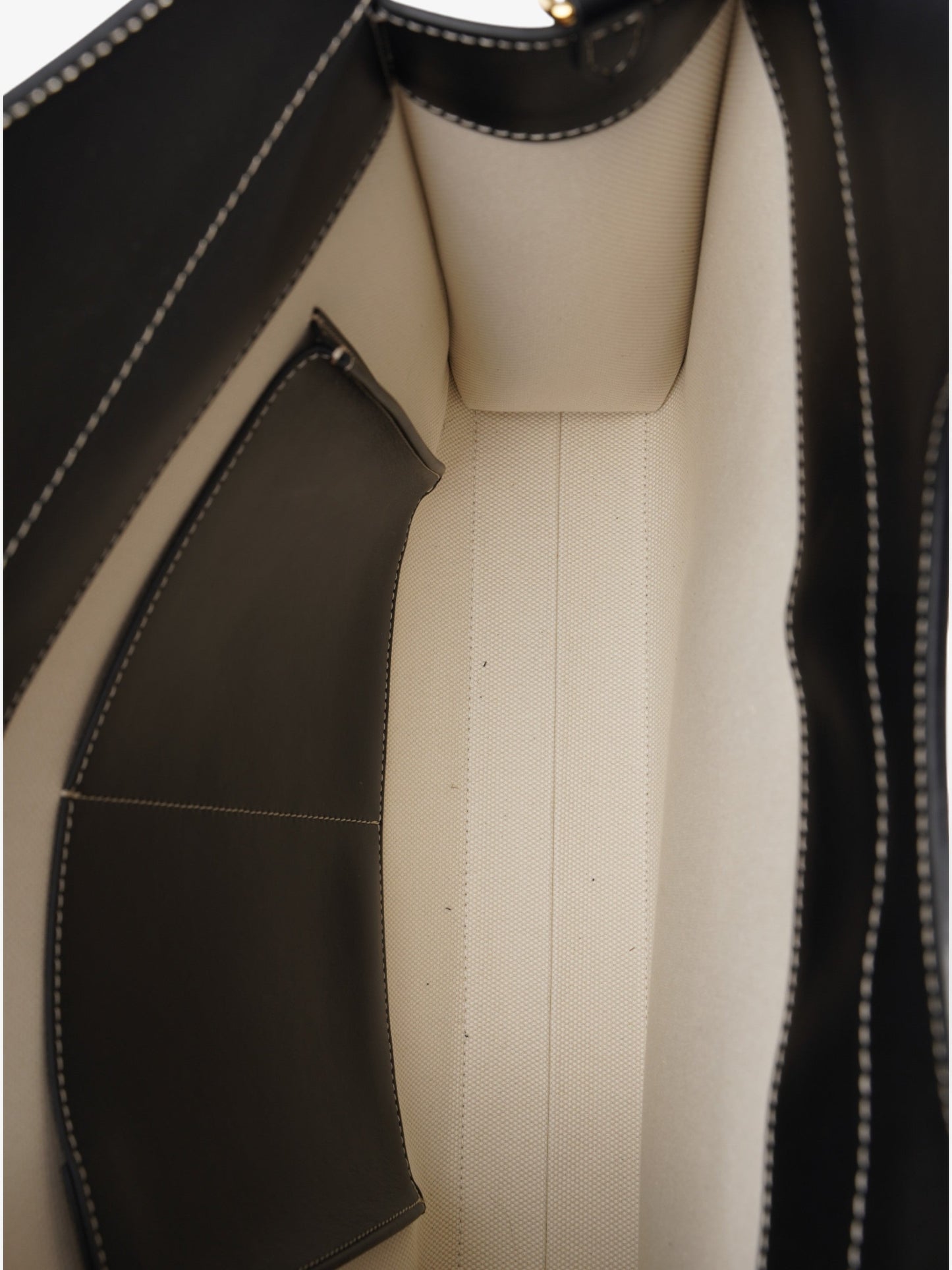Burberry Pocket Crossbody Cream / Black Canvas