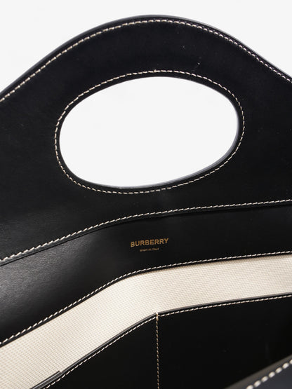 Burberry Pocket Crossbody Cream / Black Canvas