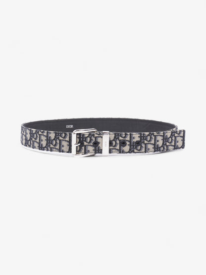 Christian Dior Oblique Belt Beige / Navy Canvas 90cm 36"