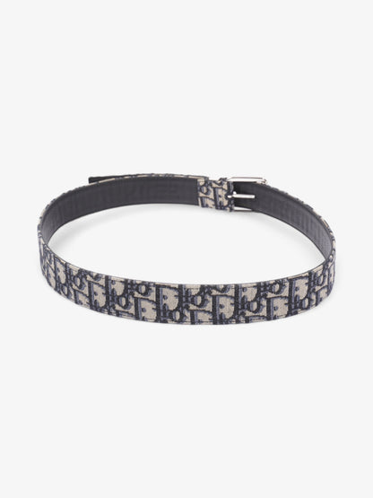 Christian Dior Oblique Belt Beige / Navy Canvas 90cm 36"