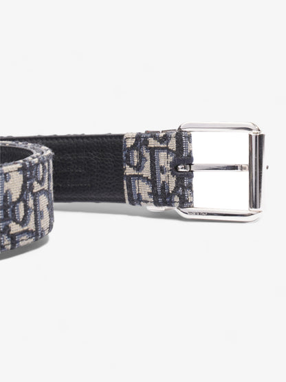 Christian Dior Oblique Belt Beige / Navy Canvas 90cm 36"