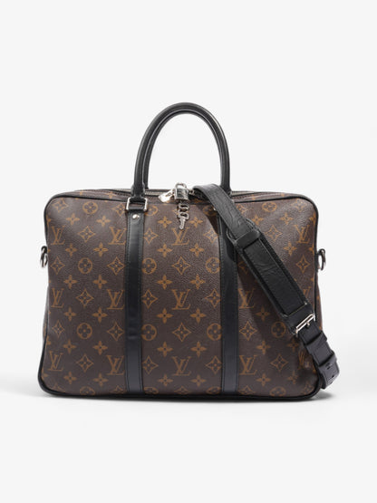 Louis Vuitton Porte-Documents Voyage Monogram / Black Coated Canvas PM