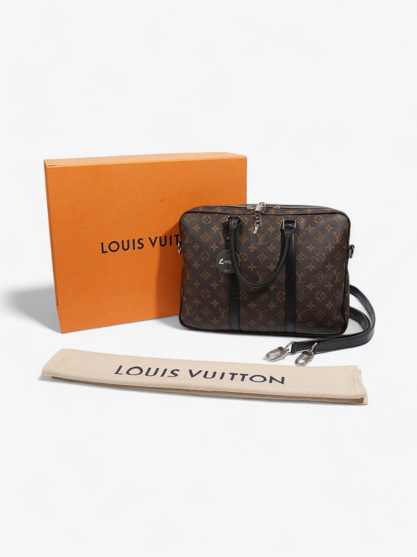 Louis Vuitton Porte-Documents Voyage Monogram / Black Coated Canvas PM