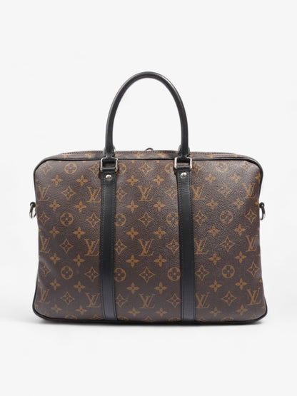 Louis Vuitton Porte-Documents Voyage Monogram / Black Coated Canvas PM