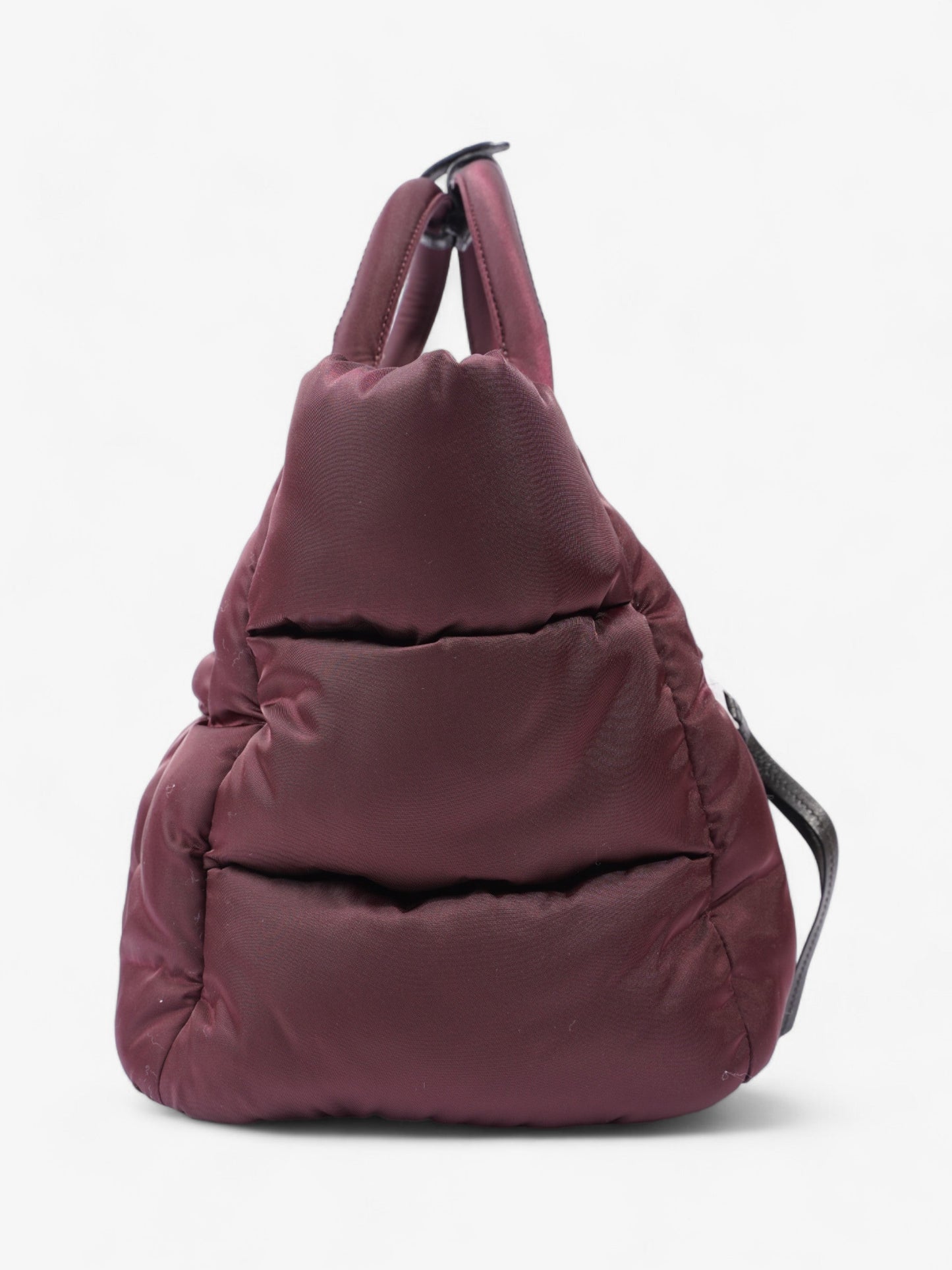 Prada Puffer Tote Burgundy Re Nylon
