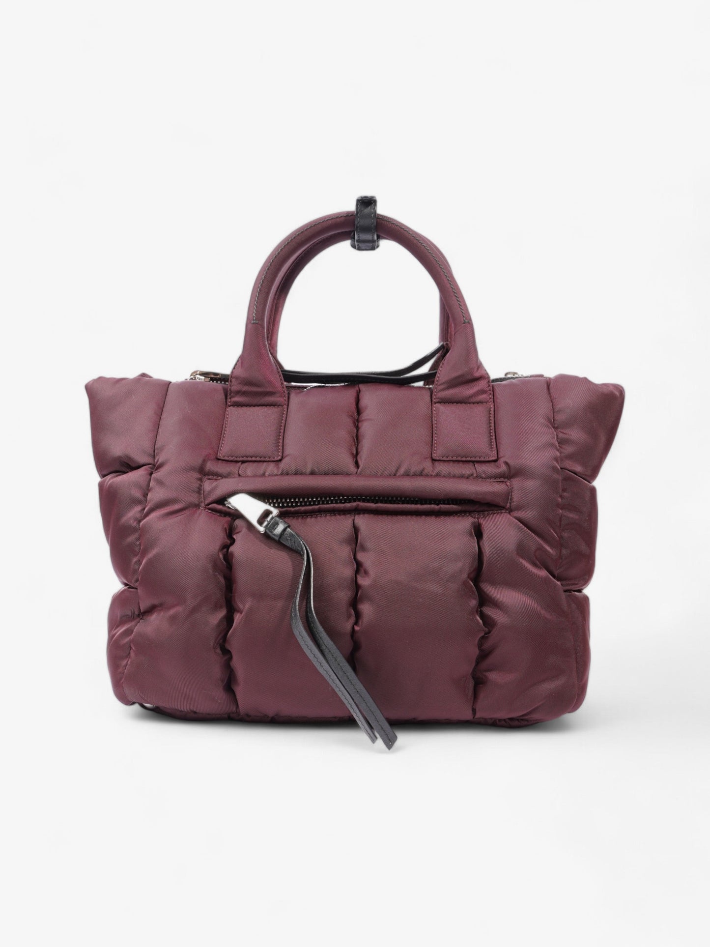 Prada Puffer Tote Burgundy Re Nylon