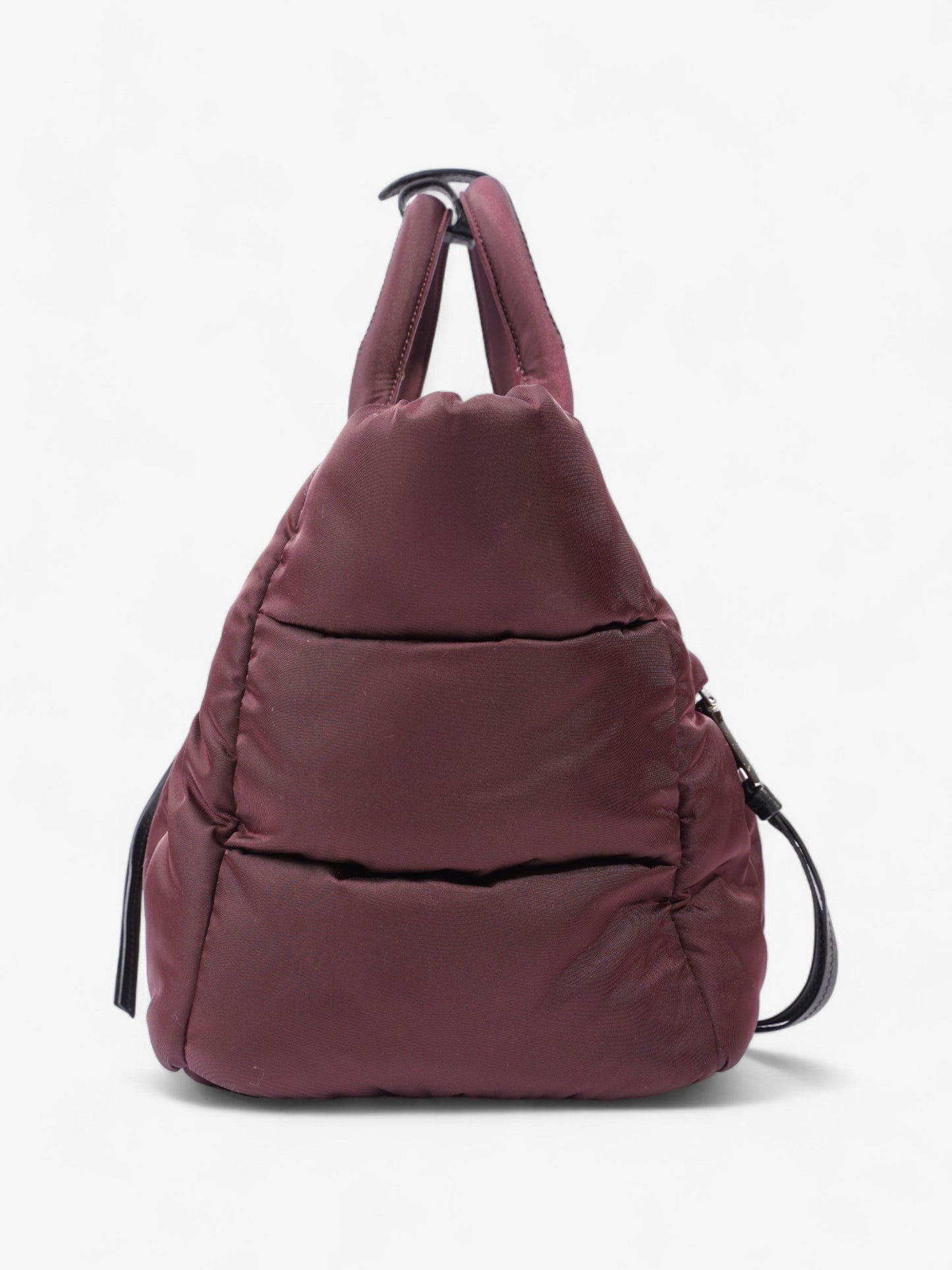 Prada Puffer Tote Burgundy Re Nylon