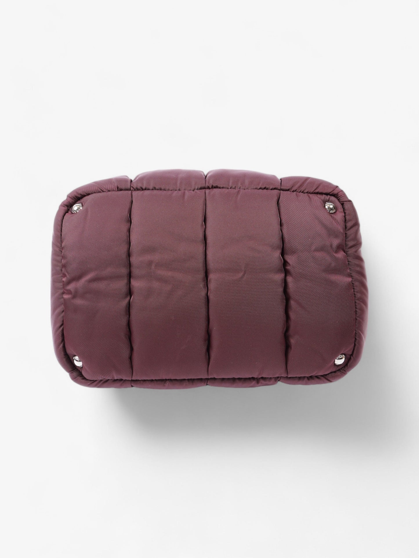 Prada Puffer Tote Burgundy Re Nylon