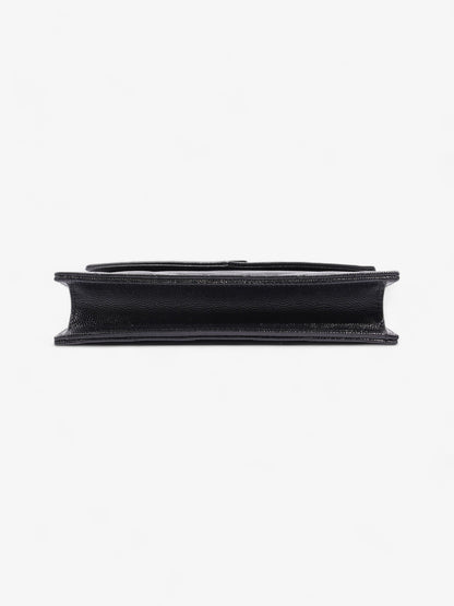 Saint Laurent Cassandre Envelope Chain Wallet Black Matelasse Leather