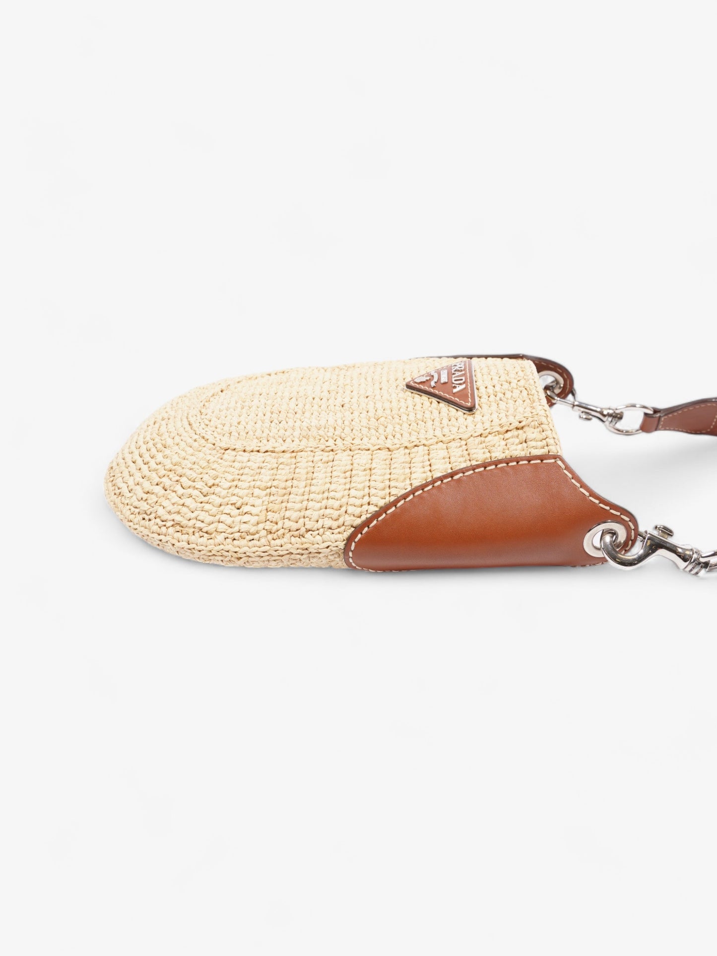 Prada Open Hobo Brown / Neutral Raffia