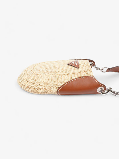 Prada Open Hobo Brown / Neutral Raffia