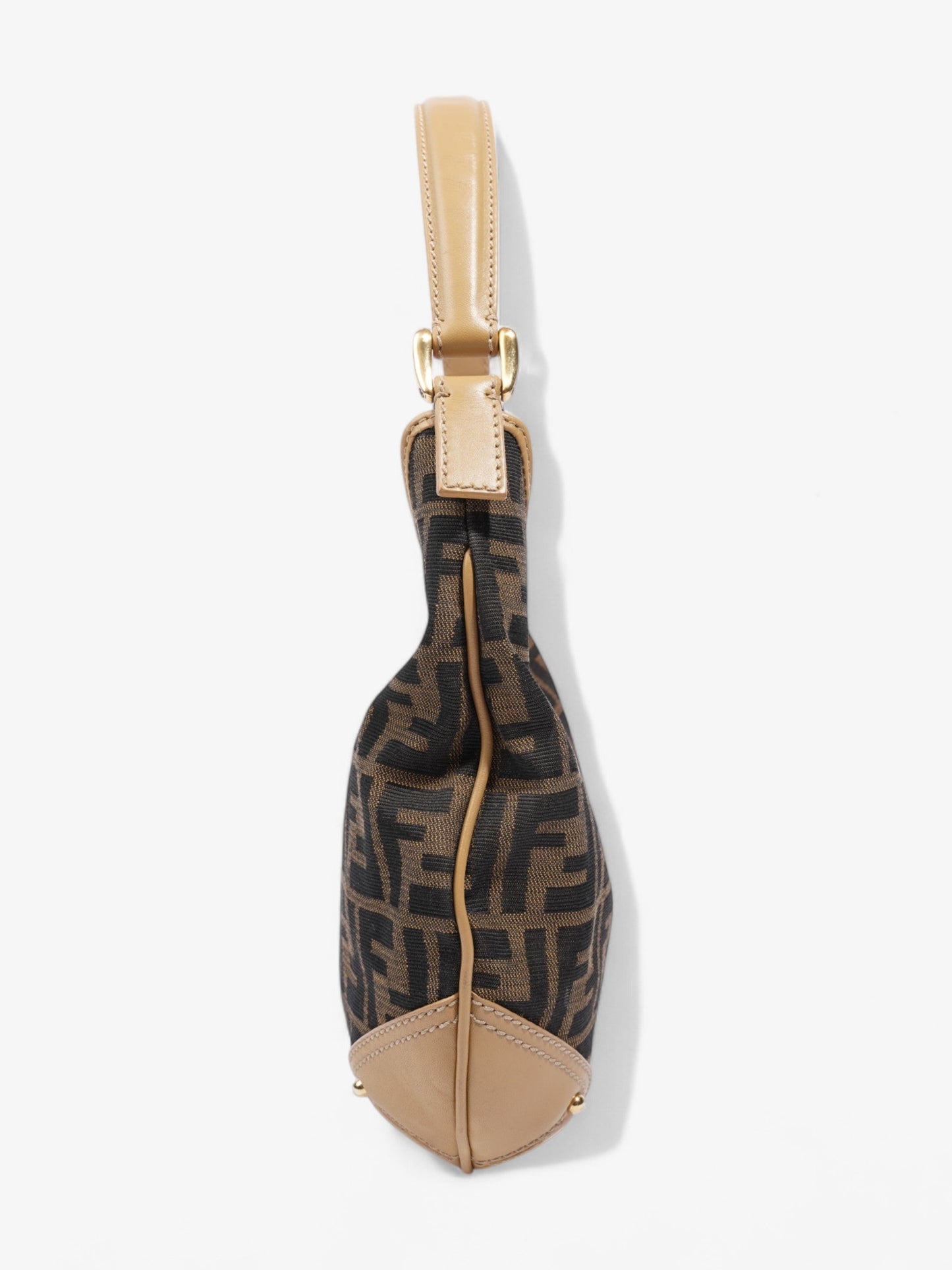 Fendi Zucca Hobo Tobacco / Brown / Beige Canvas Small