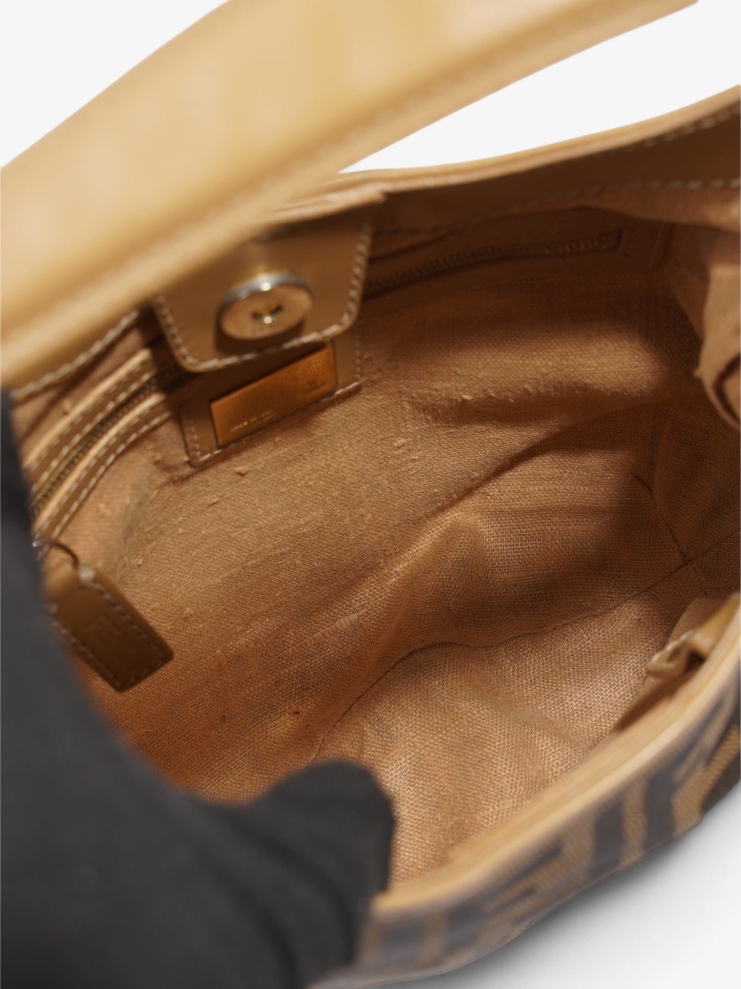Fendi Zucca Hobo Tobacco / Brown / Beige Canvas Small