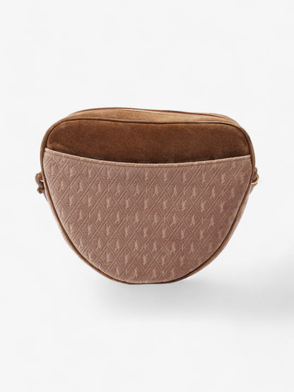 Saint Laurent Le Monogramme Cœur Brown / Beige Velvet