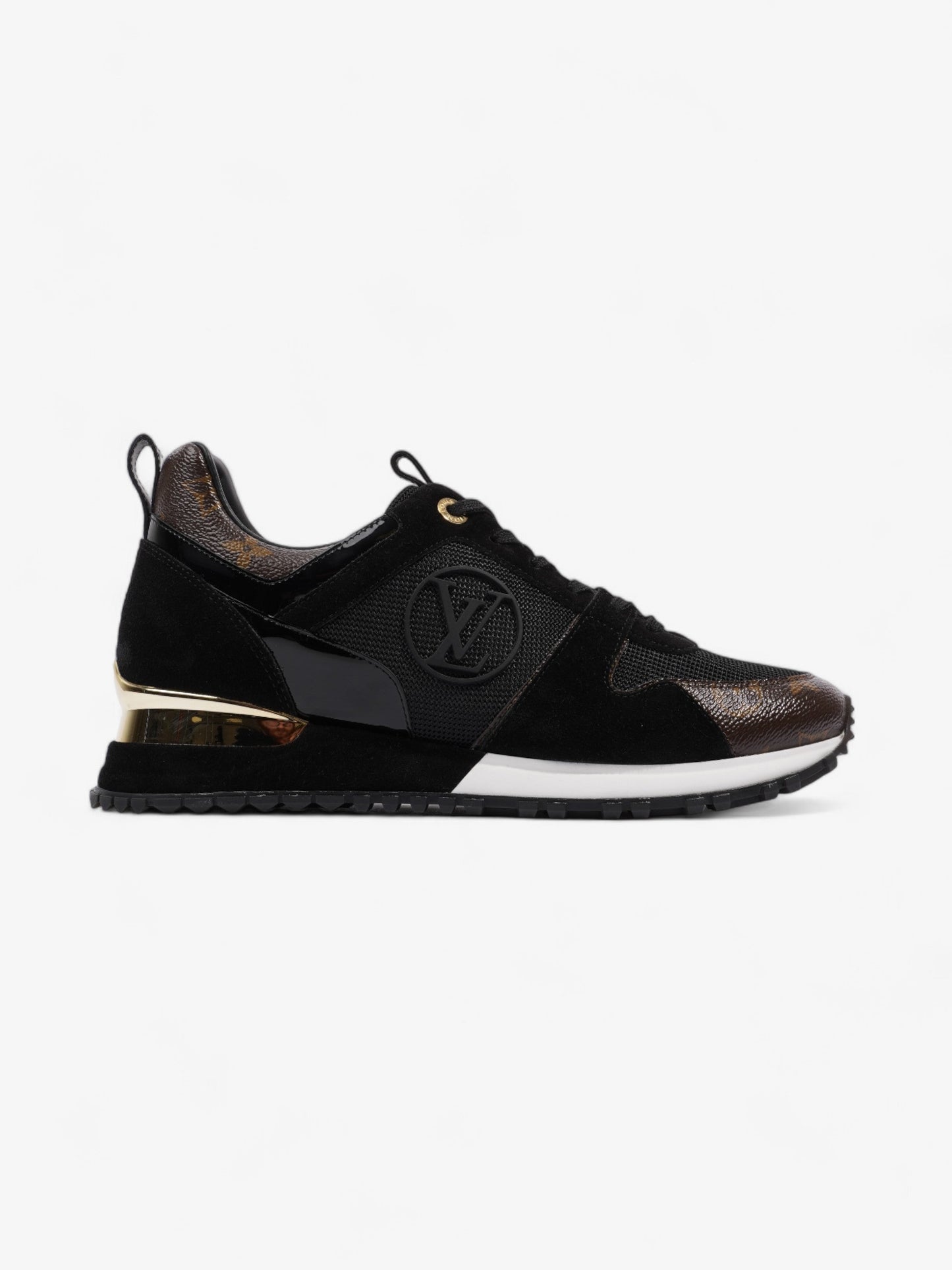 Louis Vuitton Run Away Sneakers Black / Brown Monogram Mesh EU 40 UK 7