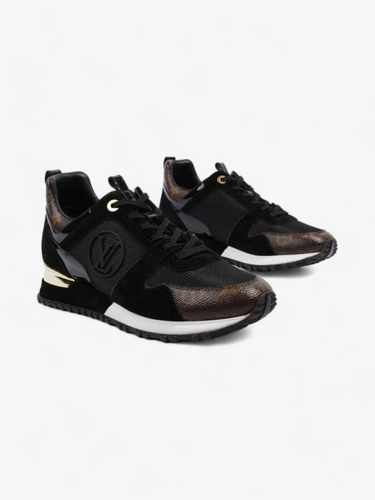 Louis Vuitton Run Away Sneakers Black / Brown Monogram Mesh EU 40 UK 7