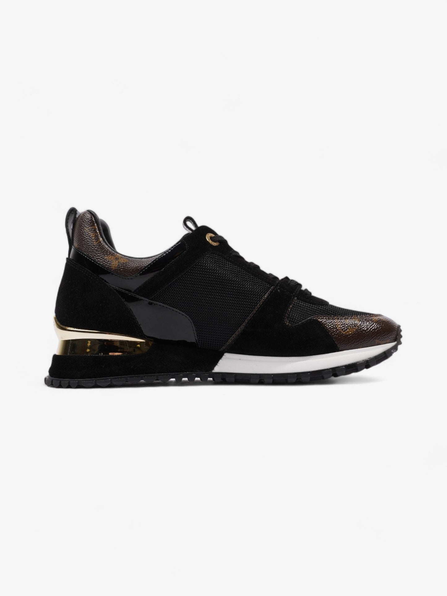 Louis Vuitton Run Away Sneakers Black / Brown Monogram Mesh EU 40 UK 7