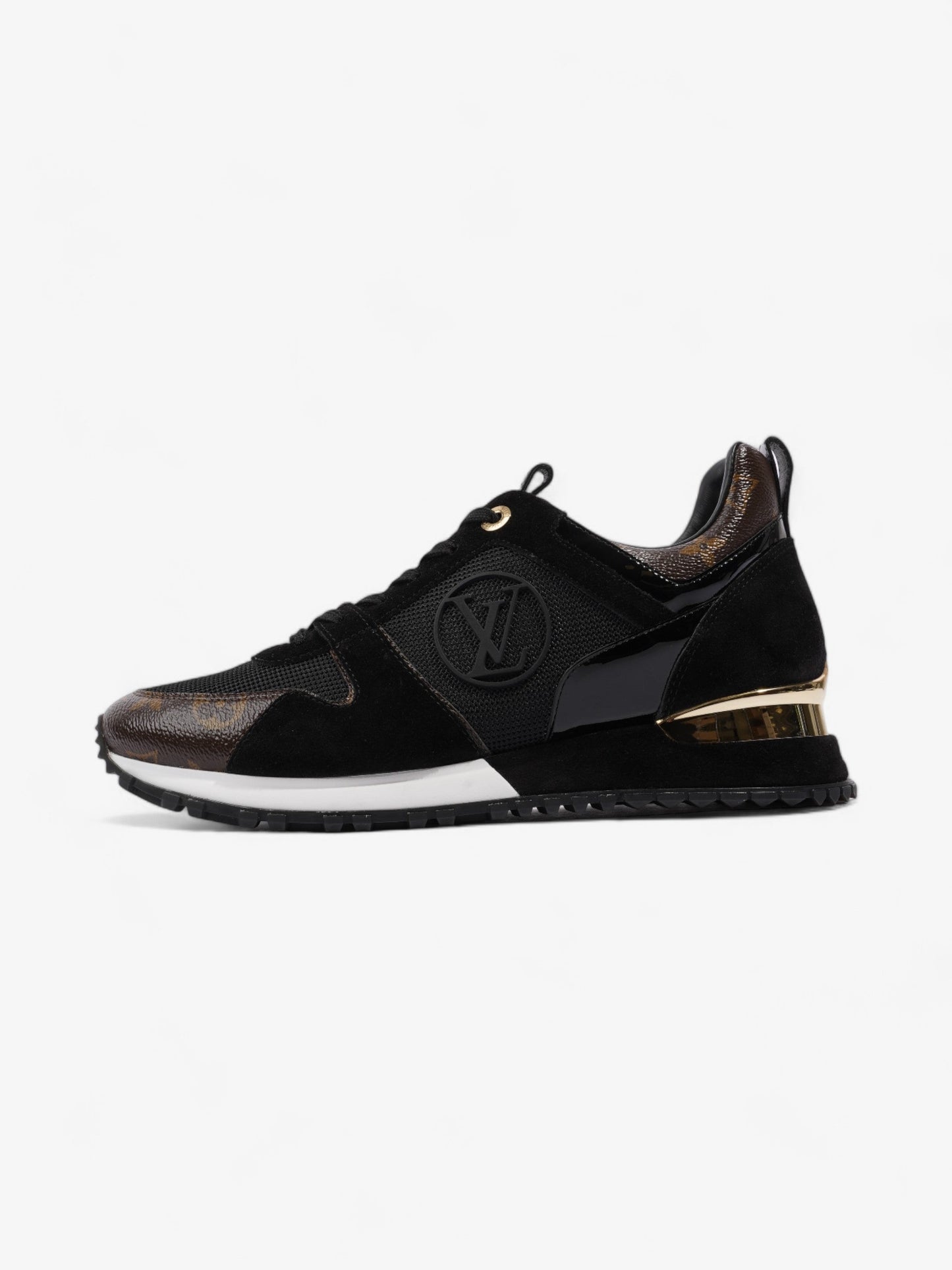 Louis Vuitton Run Away Sneakers Black / Brown Monogram Mesh EU 40 UK 7