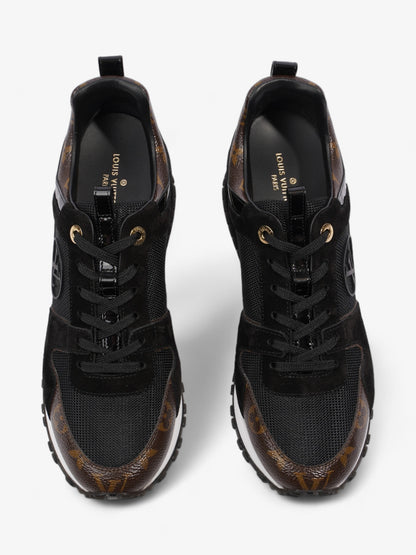 Louis Vuitton Run Away Sneakers Black / Brown Monogram Mesh EU 40 UK 7