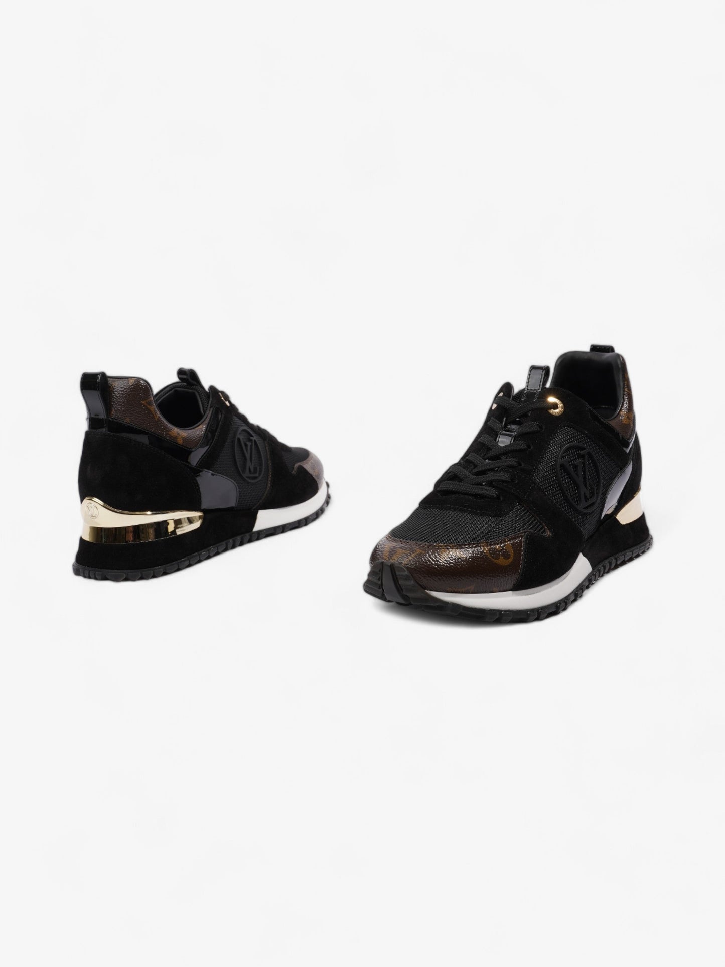 Louis Vuitton Run Away Sneakers Black / Brown Monogram Mesh EU 40 UK 7