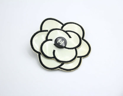 Chanel Vintage 1995 Rubber Spring/Summer White Camellia Brooch