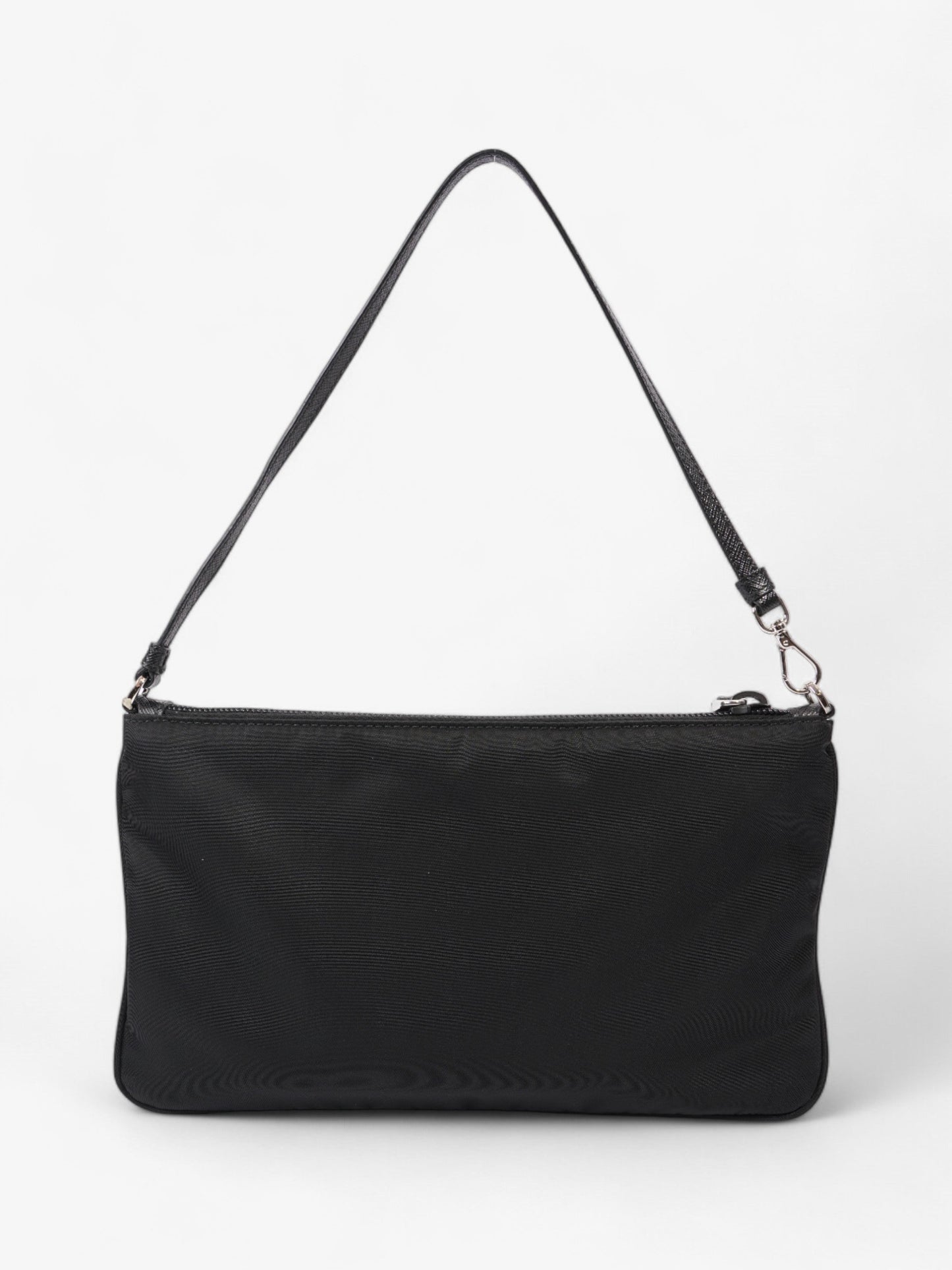 Prada Triangle Shoulder Bag Black Re Nylon