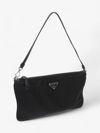 Prada Triangle Shoulder Bag Black Re Nylon