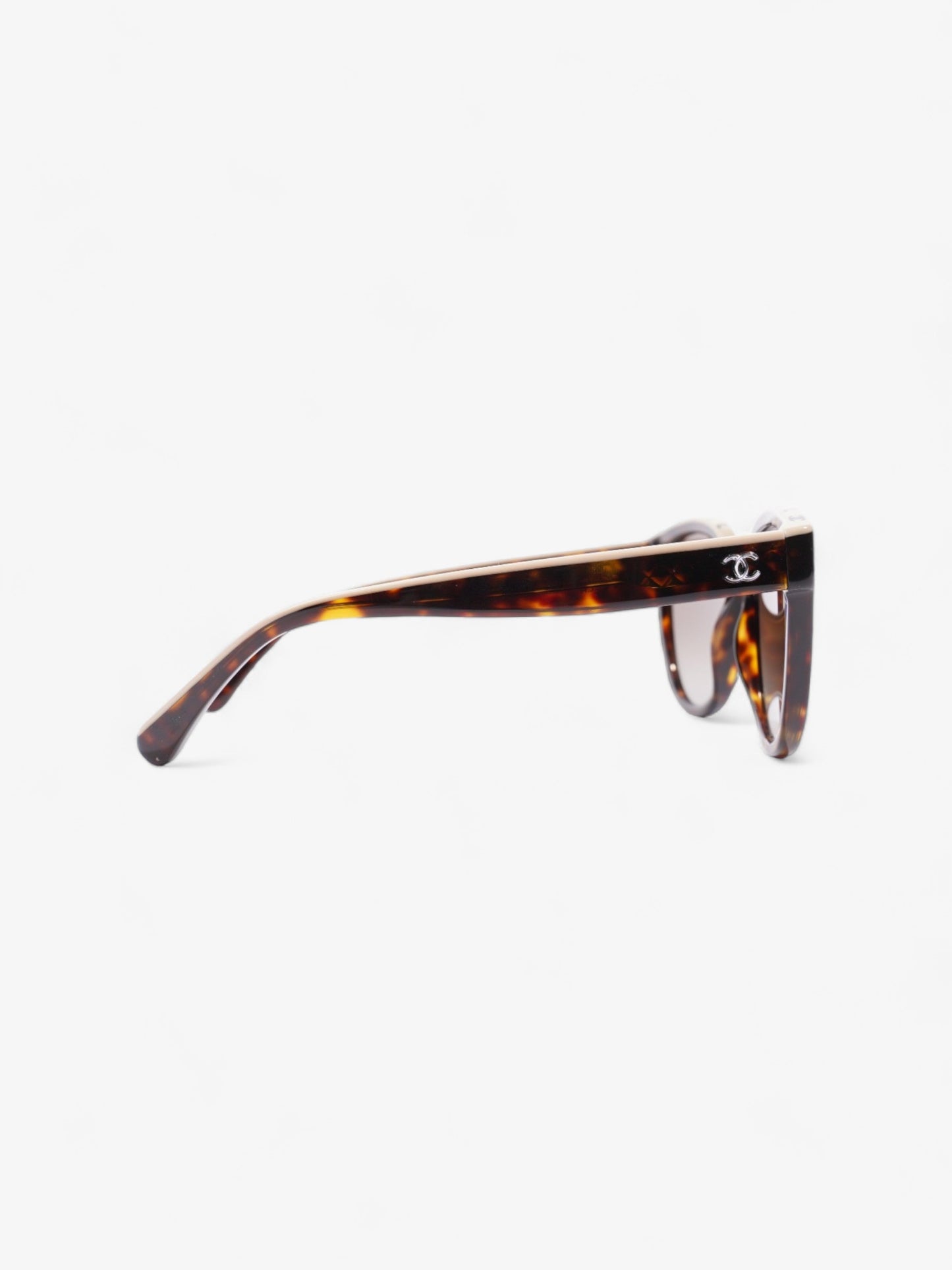 Chanel Wayfarer Frame Sunglasses Tortoise  / Beige Acetate 140mm