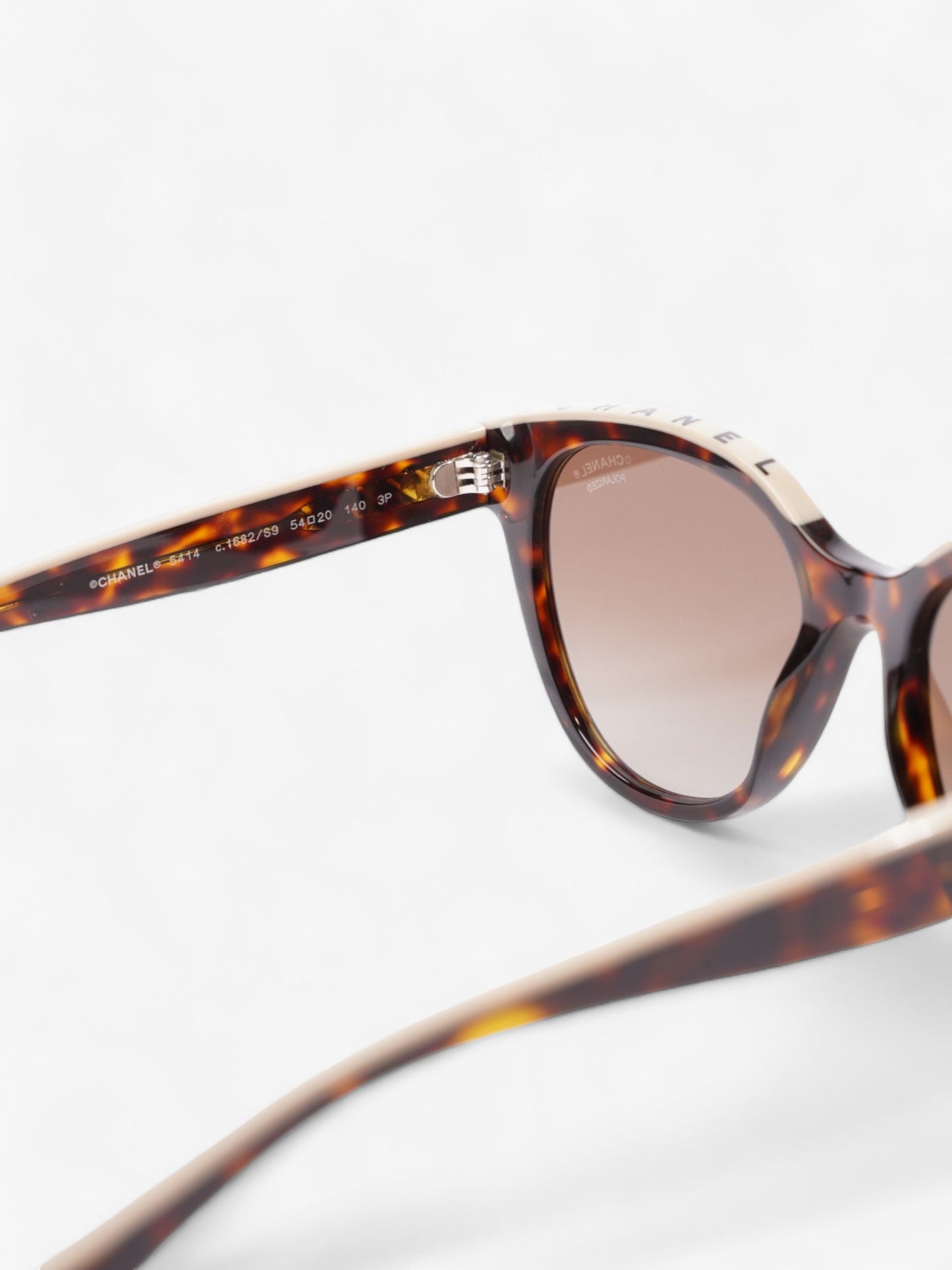 Chanel Wayfarer Frame Sunglasses Tortoise  / Beige Acetate 140mm