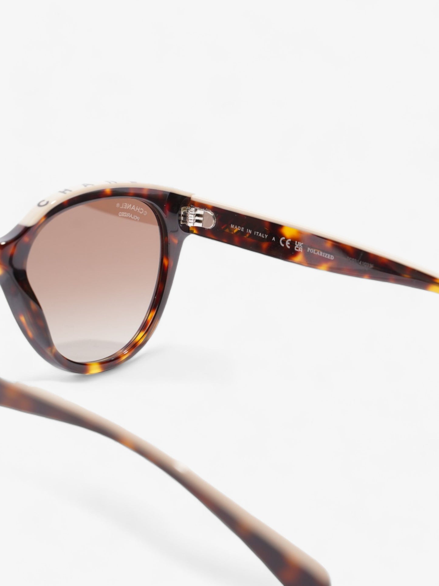 Chanel Wayfarer Frame Sunglasses Tortoise  / Beige Acetate 140mm