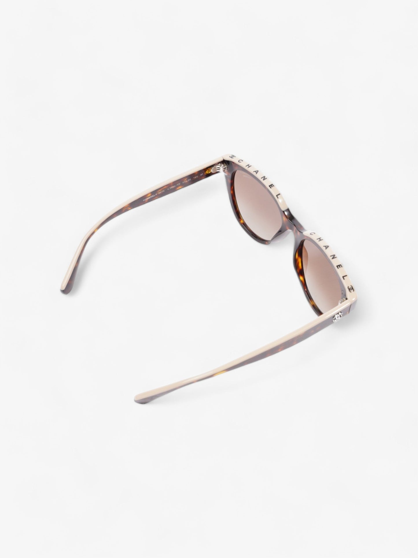 Chanel Wayfarer Frame Sunglasses Tortoise  / Beige Acetate 140mm