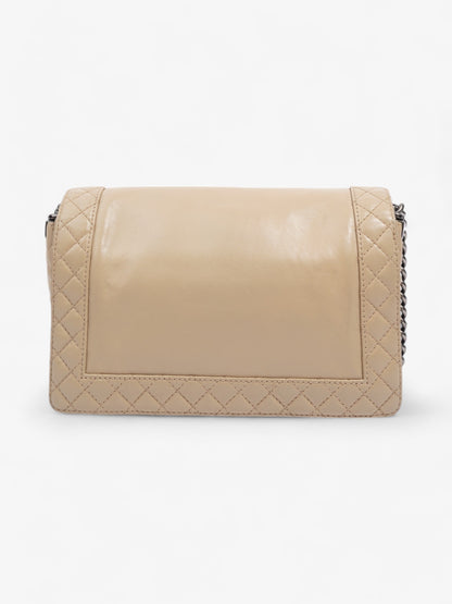 Chanel Boy Reverso Flap Beige Calfskin Leather Large