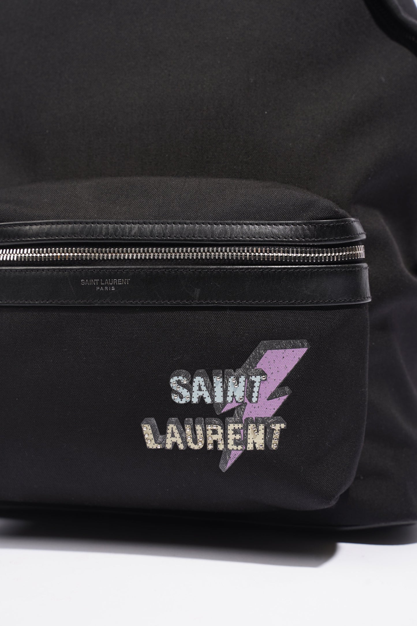 Saint Laurent Vintage Print City Black Canvas
