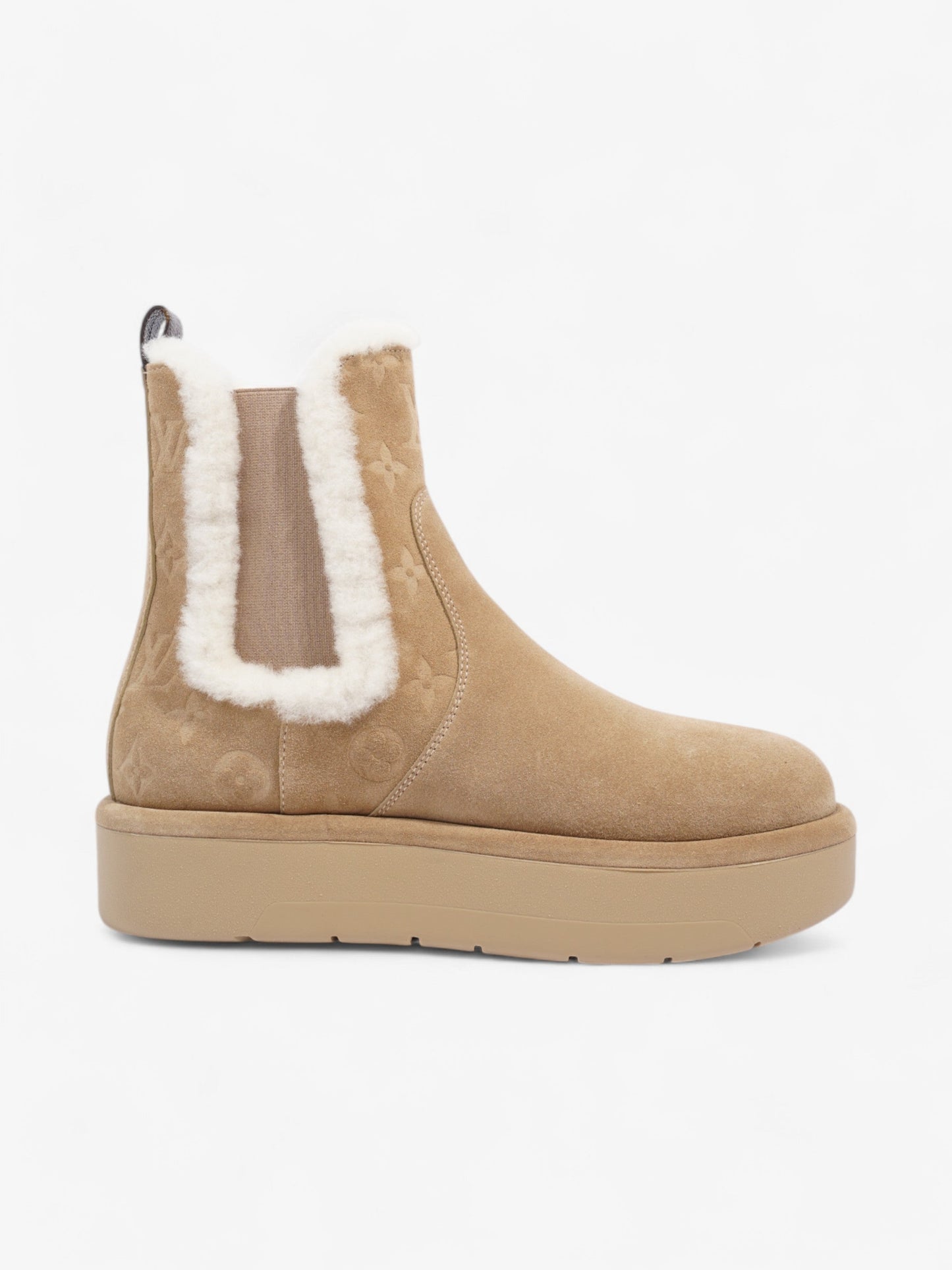 Louis Vuitton Aspen Chelsea Boots Beige  / White Suede EU 39 UK 6