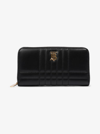 Burberry Lola Zip Wallet Black / Gold Leather Large
